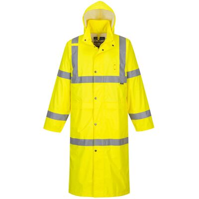 Manteau De Pluie Hivis 122cm Couleur : Jaune Taille 4xl - Portwest Manteau De Pluie Hivis 122cm Couleur : Jaune Taille 4xl - Portwest