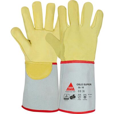 Hase Safety Gloves - Hase Schweißerhandschuhe Oslo-super Größe 10, Rindnarbenleder 6 Stk Hase Safety Gloves - Hase Schweißerhandschuhe Oslo-super Größe 10, Rindnarbenleder 6 Stk