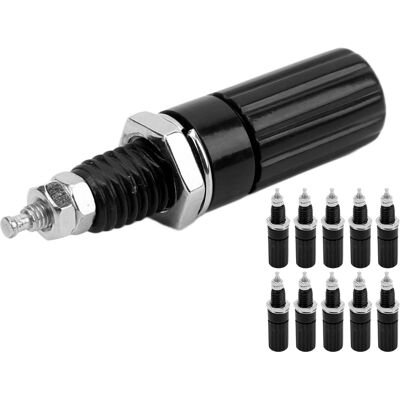 HEAT 10 Stück M3-anschluss 4-mm-bananenbuchse Mit Schraubanschluss Für Elektronische Geräte, Schwarz HEAT 10 Stück M3-anschluss 4-mm-bananenbuchse Mit Schraubanschluss Für Elektronische Geräte, Schwarz