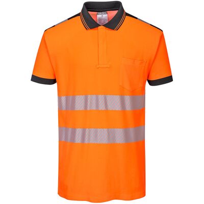 Polo Hv Pw3 Couleur : Orange/noir Taille S - Portwest Polo Hv Pw3 Couleur : Orange/noir Taille S - Portwest