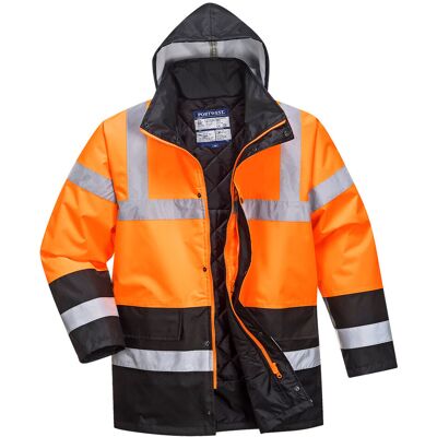 Parka Hv Bicolore Couleur : Orange/noir Taille L - Portwest Parka Hv Bicolore Couleur : Orange/noir Taille L - Portwest