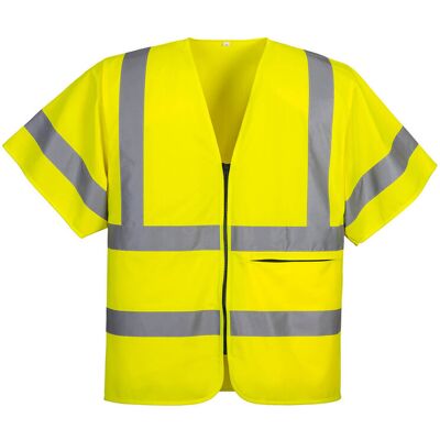 Gilet Zippé À Demi-manches Couleur : Jaune Taille S - Portwest Gilet Zippé À Demi-manches Couleur : Jaune Taille S - Portwest