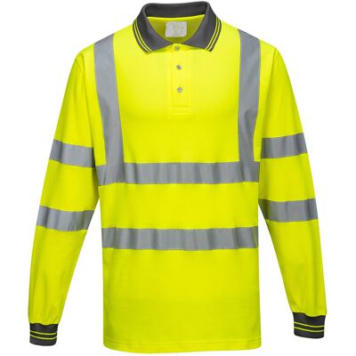 Polo Coton Majoritaire Manches Longues Couleur : Jaune Taille Xl - Portwest Polo Coton Majoritaire Manches Longues Couleur : Jaune Taille Xl - Portwest