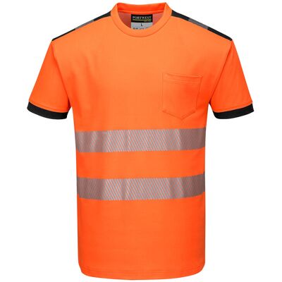 T-shirt Hv Pw3 Couleur : Orange/noir Taille M - Portwest T-shirt Hv Pw3 Couleur : Orange/noir Taille M - Portwest