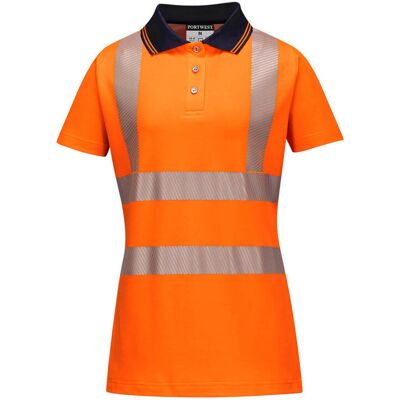 Polo Ladies Pro Couleur : Orange/noir Taille L - Portwest Polo Ladies Pro Couleur : Orange/noir Taille L - Portwest
