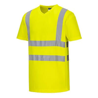 T-shirt Col V Avec Empiècements Latéraux En Maille Aérée Couleur : Jaune Taille Xl - Portwest T-shirt Col V Avec Empiècements Latéraux En Maille Aérée Couleur : Jaune Taille Xl - Portwest