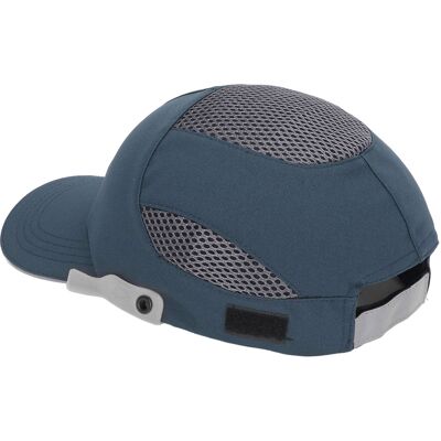 HEAT Baseball-schutzhelm Mit Schirm, Atmungsaktiv, Verstellbar, Für Sport Und Arbeit, Blau Mit Grauem Rand HEAT Baseball-schutzhelm Mit Schirm, Atmungsaktiv, Verstellbar, Für Sport Und Arbeit, Blau Mit Grauem Rand