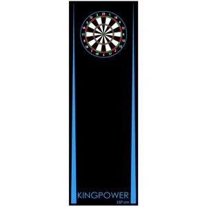 KINGPOWER Dart Teppich Matte Blau Steeldart Dartpfeile Dartboard Zubehör Dartteppich Target Oche Darts Abwurflinie Schutz Gummi Boden Dartscheibe 237 x 80 cm