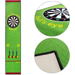 KINGPOWER Dart Teppich Matte Steeldart Dartpfeile Dartboard Zubehör Dartteppich Oche Darts Abwurflinie Schutz Gummi Boden Dartscheibe Target 290 x 60 cm