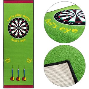 KINGPOWER Dart Teppich Matte Steeldart Dartpfeile Dartboard Zubehör Dartteppich Target Oche Darts Abwurflinie Schutz Gummi Boden Dartscheibe 237 x 80 cm