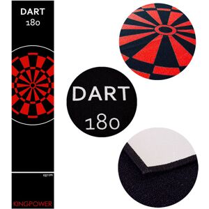 KINGPOWER Dart Teppich Matte Steeldart Zubehör Dartpfeile Dartboard Dartteppich Target Oche Darts Abwurflinie Schutz Gummi Boden Rot Dartscheibe 290 x 60 cm