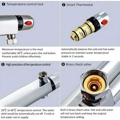 HEAT Wandmontierter Thermostatischer Mischer Für Die Dusche HEAT Wandmontierter Thermostatischer Mischer Für Die Dusche