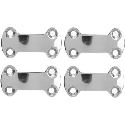 HEAT Ösenplatte Für Den Marinebereich, 4 Stück, 25 Mm, Edelstahl 304, Gurtplatte Mit Klemmschnalle, 5,8 Mm Löcher, Für Segelboote Und Andere Boote HEAT Ösenplatte Für Den Marinebereich, 4 Stück, 25 Mm, Edelstahl 304, Gurtplatte Mit Klemmschnalle, 5,8 Mm Löcher, Für Segelboote Und Andere Boote