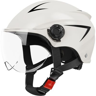 HEAT Weißer Motorradhelm Für Damen Und Herren, Modularer Klapphelm, Sonnenschutz, Wendbarer Integralhelm, Ganzjährig Einsetzbar, Komfortabel, Leicht, Kratzfest, Einheitsgröße, Ce-geprüft. HEAT Weißer Motorradhelm Für Damen Und Herren, Modularer Klapphelm, Sonnenschutz, Wendbarer Integralhelm, Ganzjährig Einsetzbar, Komfortabel, Leicht, Kratzfest, Einheitsgröße, Ce-geprüft.