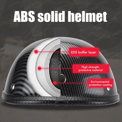 HEAT Retro-halbgesichts-motorradhelm Mit Verstellbarem Nylon-kinnriemen, Elektrorollerhelm, Robuste Helmschale, Einheitsgröße, Matt Schwarz. HEAT Retro-halbgesichts-motorradhelm Mit Verstellbarem Nylon-kinnriemen, Elektrorollerhelm, Robuste Helmschale, Einheitsgröße, Matt Schwarz.