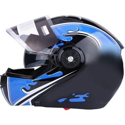 HEAT Universeller Integralhelm Für Erwachsene, Doppeltes Antibeschlagvisier, Größe Xl, Für Damen Und Herren, Motorradhelm Mit Sonnenblende. HEAT Universeller Integralhelm Für Erwachsene, Doppeltes Antibeschlagvisier, Größe Xl, Für Damen Und Herren, Motorradhelm Mit Sonnenblende.