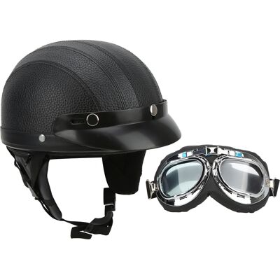 HEAT Motorradhelm Mit Beschlagfreiem Visier Und Uv-schutz, Kunstleder, Universell Für Roller Und Motorrad HEAT Motorradhelm Mit Beschlagfreiem Visier Und Uv-schutz, Kunstleder, Universell Für Roller Und Motorrad