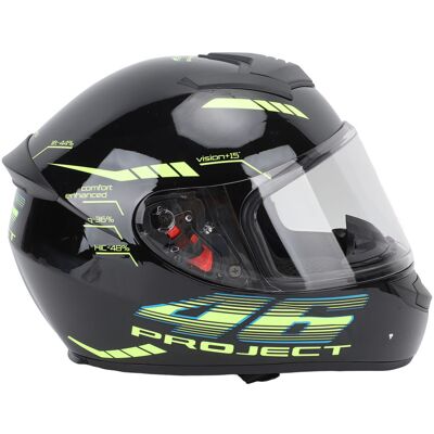 HEAT Integralhelm Mit Bluetooth, Schwarz, Xl, Freisprecheinrichtung, Reflektierender Streifen Für Bessere Sichtbarkeit Bei Nacht, Hochklappbares Visier, Rennhelm, Kopfumfang 61–62 Cm HEAT Integralhelm Mit Bluetooth, Schwarz, Xl, Freisprecheinrichtung, Reflektierender Streifen Für Bessere Sichtbarkeit Bei Nacht, Hochklappbares Visier, Rennhelm, Kopfumfang 61–62 Cm