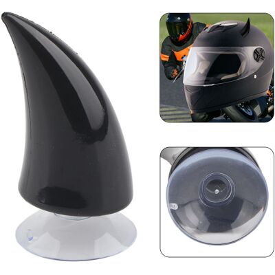 HEAT Motorradhelm Teufelshorn Mit Saugnapf-dekoration, Schwarz HEAT Motorradhelm Teufelshorn Mit Saugnapf-dekoration, Schwarz