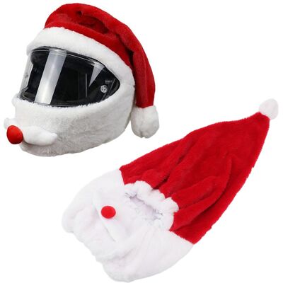 JUTE Motorradhelm, Weihnachtsmannmütze, Plüsch-weihnachtsmannmütze, Lustige Weihnachtliche Outdoor-accessoires JUTE Motorradhelm, Weihnachtsmannmütze, Plüsch-weihnachtsmannmütze, Lustige Weihnachtliche Outdoor-accessoires