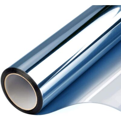 OEM Sichtschutzfolie, Selbstklebende Spiegelfolie, Sonnenschutz, Uv-schutz, Hitzeschutz, Statisch Haftend (blau-silber, 50 X 200) OEM Sichtschutzfolie, Selbstklebende Spiegelfolie, Sonnenschutz, Uv-schutz, Hitzeschutz, Statisch Haftend (blau-silber, 50 X 200)