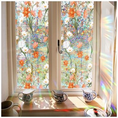 OEM 100 X 43 Cm Sichtschutzfolie Mit Wildblumen-regenbogenmuster, Fensteraufkleber, Sonnenschutz, Dekoratives Buntglas, Statisch Haftend, Uv-beständig, Sonnenfänger OEM 100 X 43 Cm Sichtschutzfolie Mit Wildblumen-regenbogenmuster, Fensteraufkleber, Sonnenschutz, Dekoratives Buntglas, Statisch Haftend, Uv-beständig, Sonnenfänger