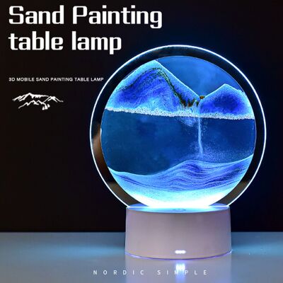 JUTE Trendige Und Kreative Schreibtischlampe In Fließendem Sand, Dynamisches Sanduhrmuster, Ideales Geschenk, 3d-anti-stress-nachtlicht, Schlafzimmertischlampe, Fließender Sand JUTE Trendige Und Kreative Schreibtischlampe In Fließendem Sand, Dynamisches Sanduhrmuster, Ideales Geschenk, 3d-anti-stress-nachtlicht, Schlafzimmertischlampe, Fließender Sand
