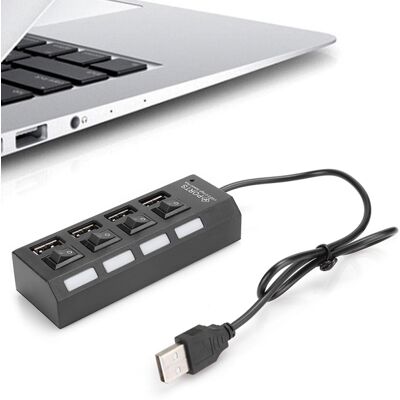 OEM 4-port-usb-2.0-hub, High-speed-usb-splitter-adapter Für Desktop- Und Laptop-pcs, Schwarz OEM 4-port-usb-2.0-hub, High-speed-usb-splitter-adapter Für Desktop- Und Laptop-pcs, Schwarz