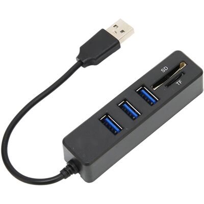 OEM Usb 2.0-hub, Speicherkartenleser, Hochgeschwindigkeitsübertragung, Plug & Play, Einfacher Zugriff, Schwarzer Usb-splitter OEM Usb 2.0-hub, Speicherkartenleser, Hochgeschwindigkeitsübertragung, Plug & Play, Einfacher Zugriff, Schwarzer Usb-splitter