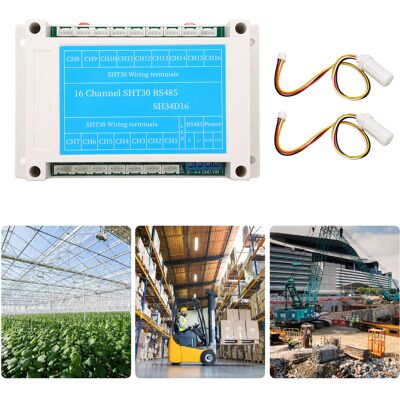 JUTE Modbus Rs485 16-kanal Rtu-datenerfassungskarte Für Temperatur Und Luftfeuchtigkeit + Tb460 Sht30 Sensorcontroller, 830v Dc-netzteil JUTE Modbus Rs485 16-kanal Rtu-datenerfassungskarte Für Temperatur Und Luftfeuchtigkeit + Tb460 Sht30 Sensorcontroller, 830v Dc-netzteil