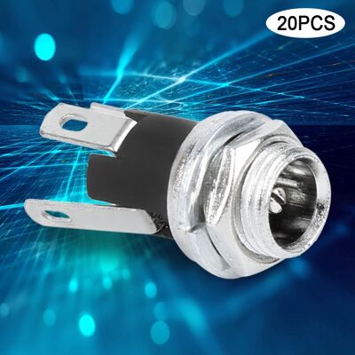 HEAT 20 Stück Dc-netzteil-buchsen (weiblich) Mit 5,5 X 2,1 Mm Gewindemutter, Einbaustecker Dc025m HEAT 20 Stück Dc-netzteil-buchsen (weiblich) Mit 5,5 X 2,1 Mm Gewindemutter, Einbaustecker Dc025m