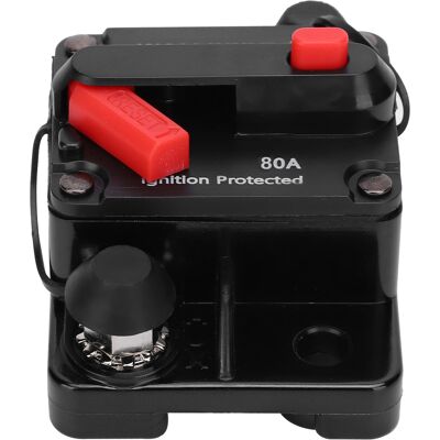 HEAT Sicherungshalter Mit Automatischer Rückstellung, Kupfer, Wasserdicht, Automatischer Schalter, Rot, Dc 12–42 V, 80 A HEAT Sicherungshalter Mit Automatischer Rückstellung, Kupfer, Wasserdicht, Automatischer Schalter, Rot, Dc 12–42 V, 80 A