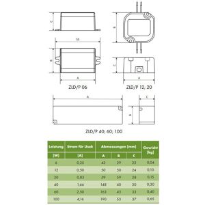 BREVE Schaltnetzteil 60-100W 24V LED-Beleuchtung Trafo Netzteil 60 W