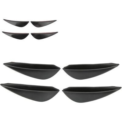 HEAT 4-lippen-universal-frontstoßstangen-diffusor-spoilerflügel, Glänzend Schwarz, Selbstklebend, Pvc-auto-kit HEAT 4-lippen-universal-frontstoßstangen-diffusor-spoilerflügel, Glänzend Schwarz, Selbstklebend, Pvc-auto-kit