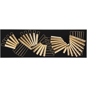 FIJALO Rahmen 180x8x60 Schwarzes Holz/goldenes Metall FIJALO Rahmen 180x8x60 Schwarzes Holz/goldenes Metall