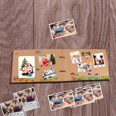 HEAT Vintage-fotoalbum In Kunstleder, Großformat, Halter Für Familienfotos, Elegantes Erinnerungsgeschenk HEAT Vintage-fotoalbum In Kunstleder, Großformat, Halter Für Familienfotos, Elegantes Erinnerungsgeschenk
