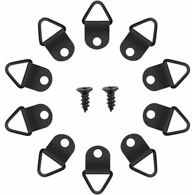 OEM 50 Stück Bilderhaken Zum Aufhängen Von Bildern, Kein Bohren Erforderlich, Metallringbefestigungen Für Bilderrahmen, Spiegelbefestigungen, Wanddekoration (schwarz) OEM 50 Stück Bilderhaken Zum Aufhängen Von Bildern, Kein Bohren Erforderlich, Metallringbefestigungen Für Bilderrahmen, Spiegelbefestigungen, Wanddekoration (schwarz)