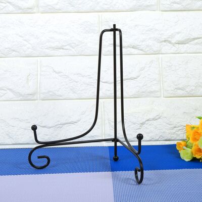 HEAT Eleganter Ständer Aus Schmiedeeisen, Klassischer 20 Cm Präsentationsständer, Schwarz, Für Teller, Bilderrahmen, Bücher Und Kunstwerke, Inneneinrichtung. HEAT Eleganter Ständer Aus Schmiedeeisen, Klassischer 20 Cm Präsentationsständer, Schwarz, Für Teller, Bilderrahmen, Bücher Und Kunstwerke, Inneneinrichtung.