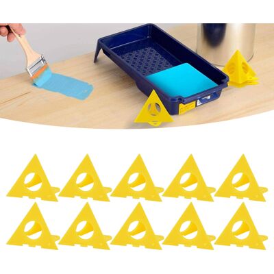 JUTE Pyramidenförmiger Farbständer (10 Stück), Farbständer Aus Holz, Ablage Für Bilderrahmen Und Farbklötze, Mini-farbkegelhalter JUTE Pyramidenförmiger Farbständer (10 Stück), Farbständer Aus Holz, Ablage Für Bilderrahmen Und Farbklötze, Mini-farbkegelhalter