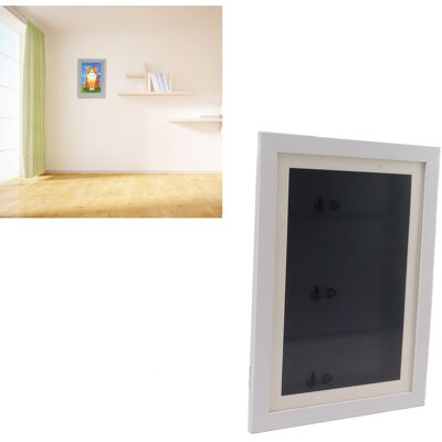 JUTE Kidsartframe Faltbarer Magnet-fotorahmen Mit Klappdeckel Für Kinderzeichnungen, Mit Aufbewahrungsmöglichkeit, Weißer Rahmen JUTE Kidsartframe Faltbarer Magnet-fotorahmen Mit Klappdeckel Für Kinderzeichnungen, Mit Aufbewahrungsmöglichkeit, Weißer Rahmen