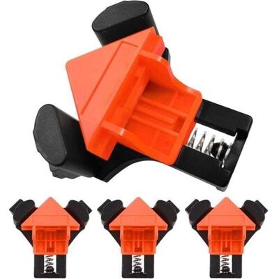 OEM 90°-winkelklemmen Für Die Holzbearbeitung, Abs-kunststoff-winkelklemmen Mit Starker Feder Zum Befestigen Von Bilderrahmen Und Für Heimwerkerprojekte, 4er-set OEM 90°-winkelklemmen Für Die Holzbearbeitung, Abs-kunststoff-winkelklemmen Mit Starker Feder Zum Befestigen Von Bilderrahmen Und Für Heimwerkerprojekte, 4er-set