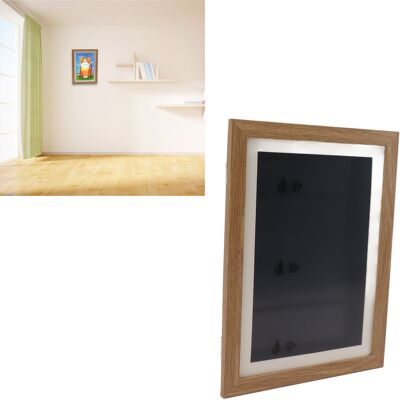 JUTE Kidsartframe Faltbarer Magnetischer Bilderrahmen Mit Klappdeckel Für Kinder, Mit Aufbewahrungsfunktion Und Holzoptik. JUTE Kidsartframe Faltbarer Magnetischer Bilderrahmen Mit Klappdeckel Für Kinder, Mit Aufbewahrungsfunktion Und Holzoptik.
