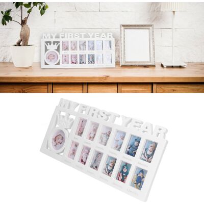 JUTE Neugeborenen-fotorahmen-kollektion, Erinnerungs-fotorahmen-kollektion Für Babys, Bilderrahmen Für Die Wachstumskurve Von Babys Im Alter Von 12 Monaten, Weiß JUTE Neugeborenen-fotorahmen-kollektion, Erinnerungs-fotorahmen-kollektion Für Babys, Bilderrahmen Für Die Wachstumskurve Von Babys Im Alter Von 12 Monaten, Weiß