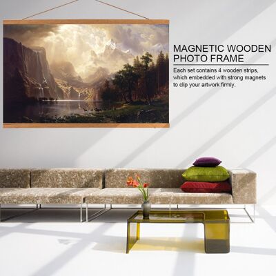 HEAT Moderner Magnetischer Bilderrahmen Aus Holz, Wandhalterung Für Selbstgemachte Poster, Drucke Und Kunstwerke, Posterclip, 80 Cm, Elegantes Schwarz. HEAT Moderner Magnetischer Bilderrahmen Aus Holz, Wandhalterung Für Selbstgemachte Poster, Drucke Und Kunstwerke, Posterclip, 80 Cm, Elegantes Schwarz.