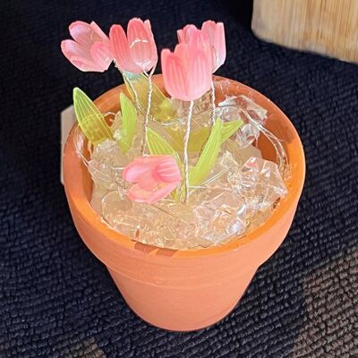 JUTE Bastelset Für Eine Mini-tulpen-nachtlampe Im Topf – Bilderrahmen – Geburtstagsgeschenk Für Freundin/beste Freundin JUTE Bastelset Für Eine Mini-tulpen-nachtlampe Im Topf – Bilderrahmen – Geburtstagsgeschenk Für Freundin/beste Freundin