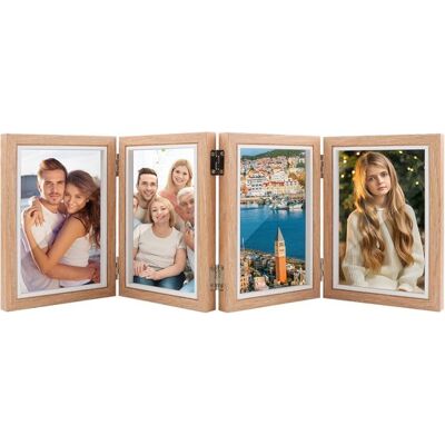 OEM Collage-fotorahmen Für 4 Fotos 10 X 15 Cm Faltbarer Mdf-rahmen In Holzoptik Modernes Vertikales Design Für Mehrere Fotos Ideal Fürs Büro Als Oder OEM Collage-fotorahmen Für 4 Fotos 10 X 15 Cm Faltbarer Mdf-rahmen In Holzoptik Modernes Vertikales Design Für Mehrere Fotos Ideal Fürs Büro Als Oder
