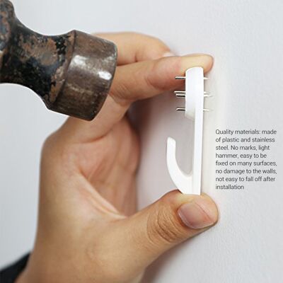 HEAT Wandhaken Für Bilderrahmen, Unsichtbar, Spurlos, Für Uhren, Fotorahmen, Nagel, Kunststoff, Wandhaken, Aufhänger, Heim- Und Bürodekoration HEAT Wandhaken Für Bilderrahmen, Unsichtbar, Spurlos, Für Uhren, Fotorahmen, Nagel, Kunststoff, Wandhaken, Aufhänger, Heim- Und Bürodekoration