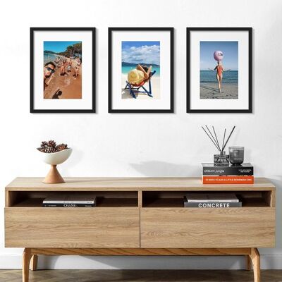 OEM Set Mit 3 Bilderrahmen, 30 X 40 Cm, Schwarzer Rahmen, Bilderrahmen Für Fotos, Poster OEM Set Mit 3 Bilderrahmen, 30 X 40 Cm, Schwarzer Rahmen, Bilderrahmen Für Fotos, Poster