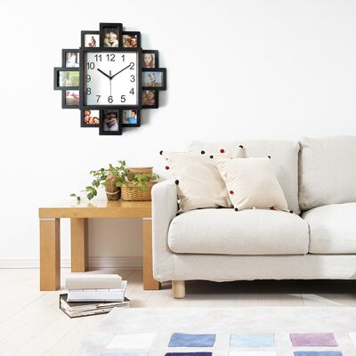 JUTE Moderne Wanduhr Mit Dekorativem Bilderrahmen JUTE Moderne Wanduhr Mit Dekorativem Bilderrahmen