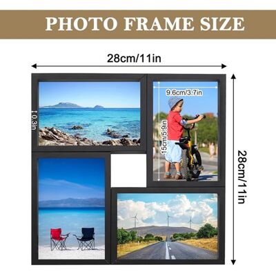 OEM Schwarze 6x4-fotorahmen Für Mehrere Fotos, 4x6-collage-fotorahmen Für Die Wand, Mehrfach-fotorahmen Für 4 Fotos OEM Schwarze 6x4-fotorahmen Für Mehrere Fotos, 4x6-collage-fotorahmen Für Die Wand, Mehrfach-fotorahmen Für 4 Fotos